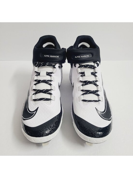 NEW Nike Alpha Huarache Elite 4 Mid Baseball Cleats FD2744-107 Size 9 White main image 7
